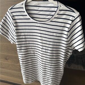 Striped White and Navy T-Shirt